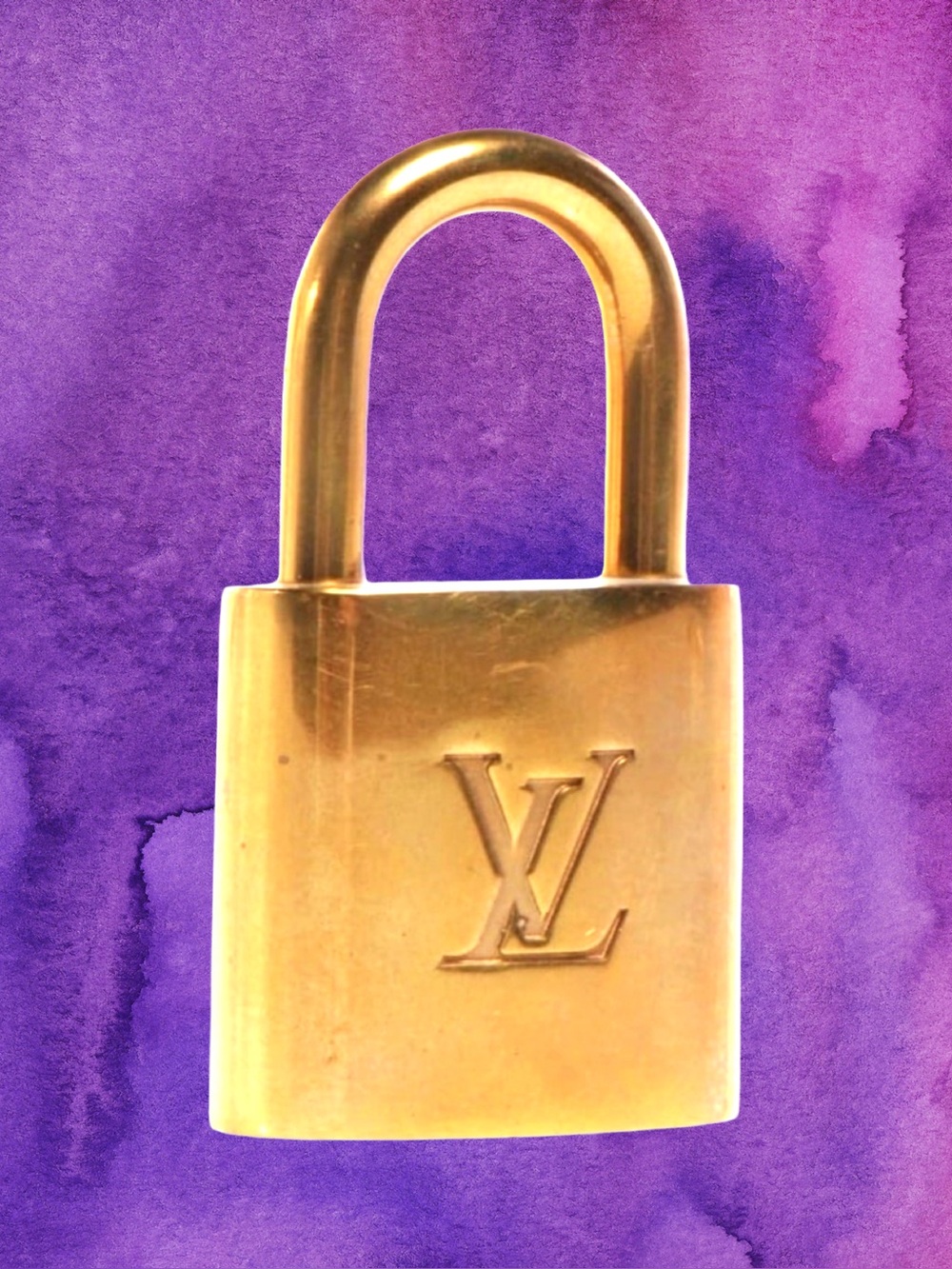 LV Louis Vuitton Gold Lock w/ Unbranded Gold Chain (no key included)❤️❤️#313